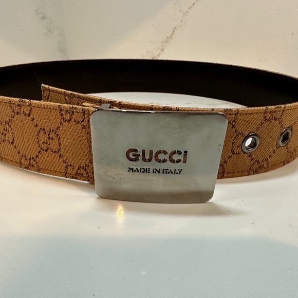 Gucci GG Signature Canvas Belt - Picture 1 of 5